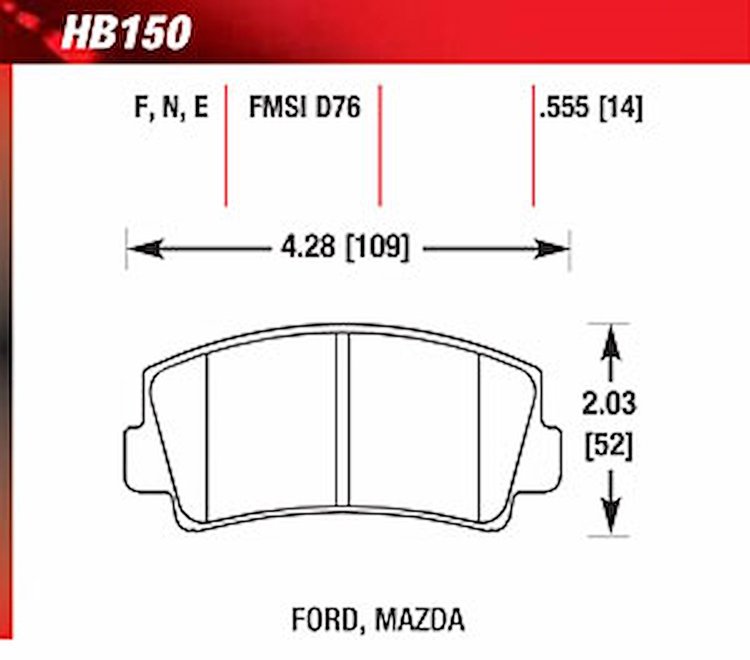 Blue 9012 Disk Brake Pads Ford Courier, Mazda