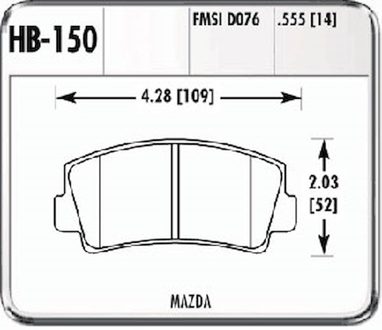 Performance Brake HPS PAD D076 FORD, MAZDA