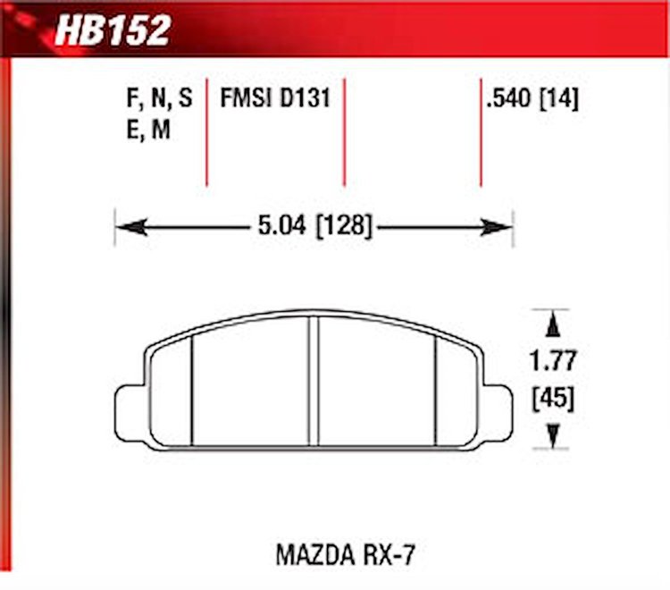 Blue 9012 Disk Brake Pads Mazda RX-7