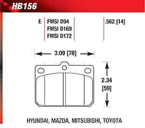 Blue 9012 Disk Brake Pads for Hyundai, Mazda, Mitsubishi, Toyota Corolla