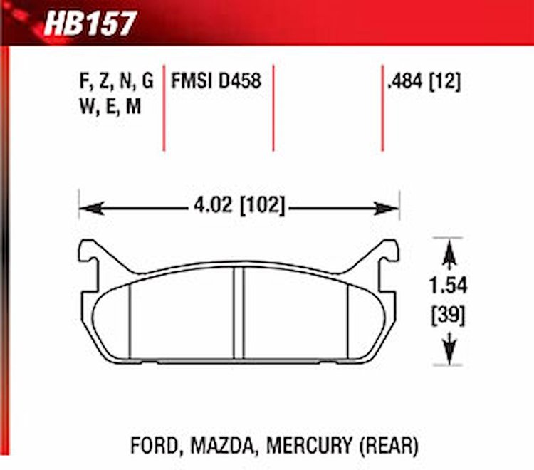 Blue 9012 Disk Brake Pads Ford Escort/EXP, Mazda Miata, Mercury Tracer