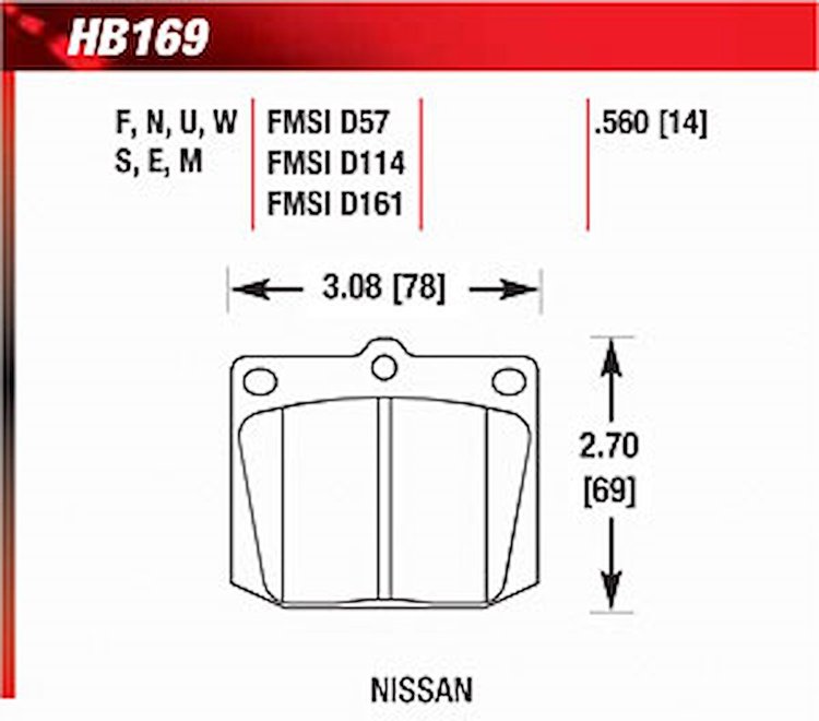 Blue 9012 Disk Brake Pads Austin 1800, MGC, for Nissan 260Z/280Z, Saab, Toyota, Triumph