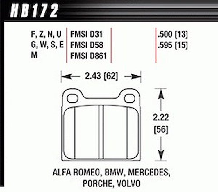 DTC-70 PADS Porsche 911 M Caliper