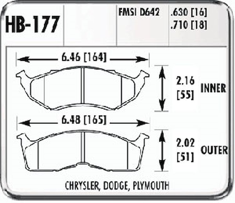 HP-Plus Performance Brake Pads 1995-97 Neon