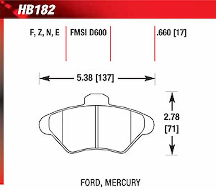 Blue 9012 Disk Brake Pads Ford Thunderbird, Mercury Cougar XR7