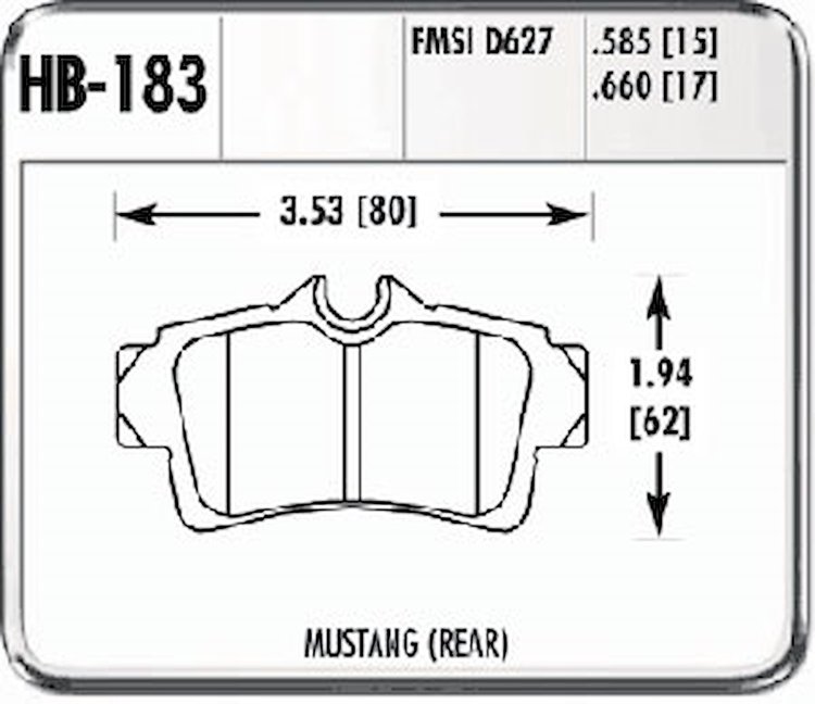 HPS Performance Brake Pads 1994-2000 Mustang except Cobra