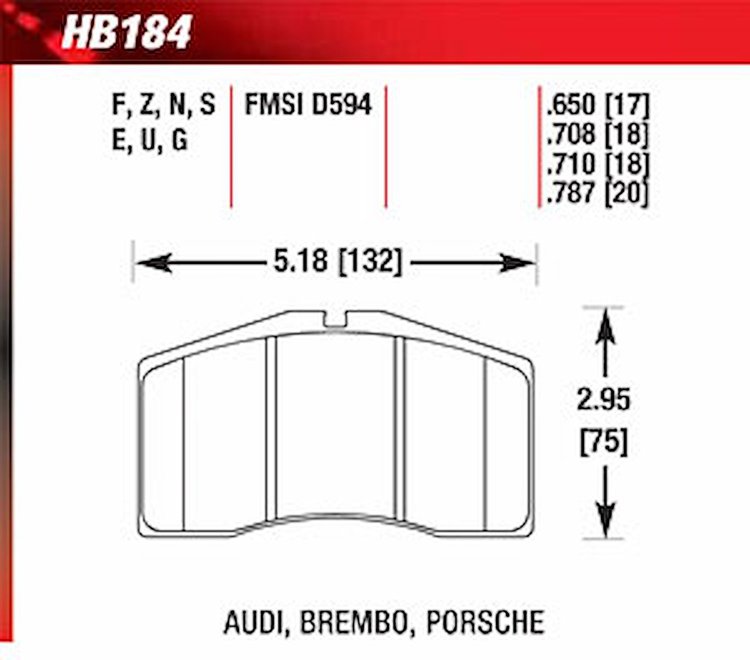 DTC-60 Disk Brake Pads Porsche 911, 928