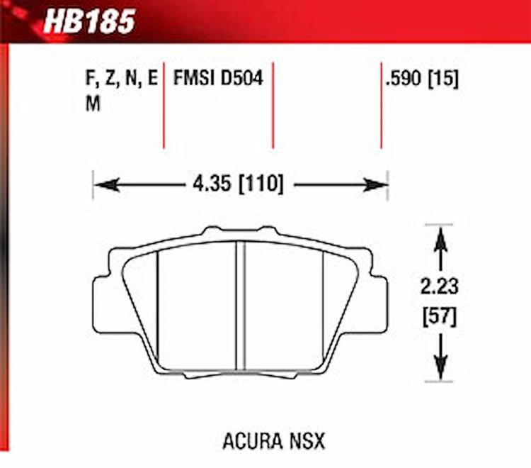 Blue 9012 Disk Brake Pads Acura NSX