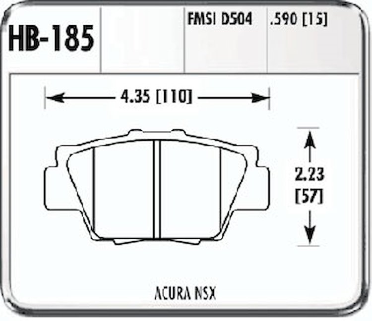 Hawk High Performance Rear Brake Pads Fits: 1991-04 NSX