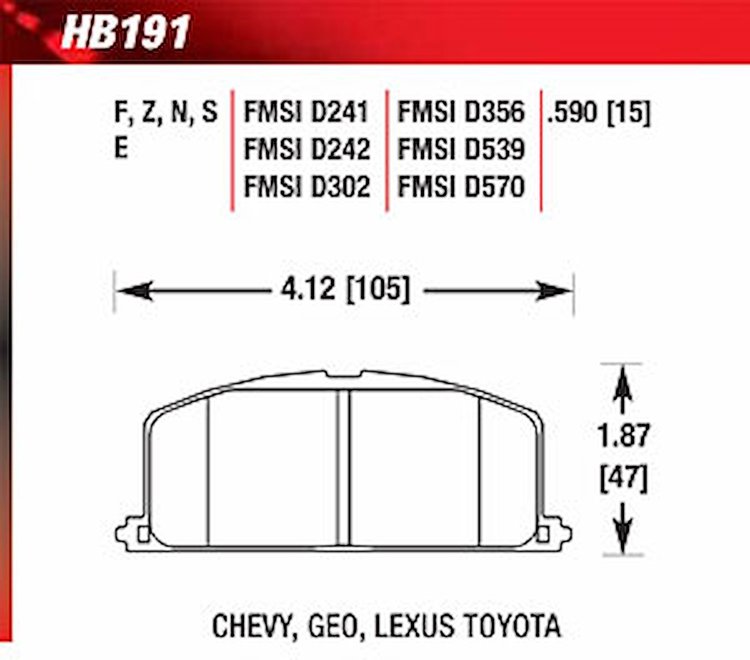 Blue 9012 Disk Brake Pads Chevy, Geo, Lexus, Toyota, Celica, Corolla, MR2, Paseo, Tercel