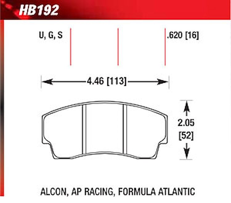 DTC-60 Disk Brake Pads AP Racing Alcon