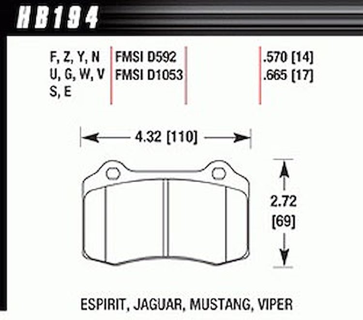 DTC-70 PADS Viper Mustang Lotus