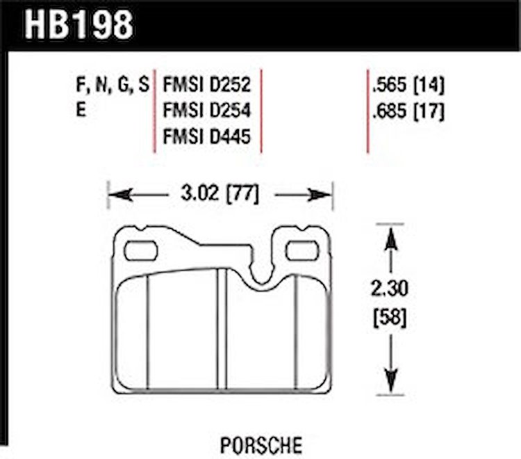 Disc Brake Pad HP Plus w/0.565 Thickness
