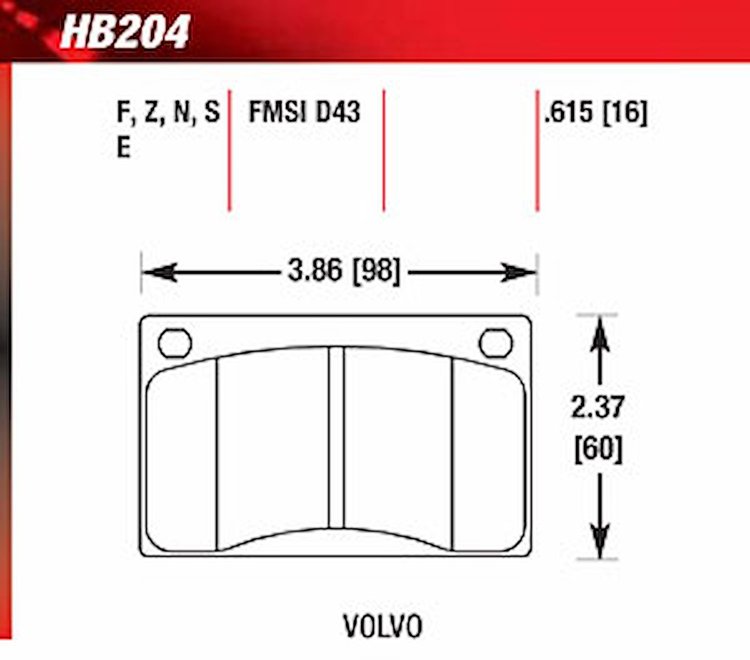 Blue 9012 Disk Brake Pads Volvo