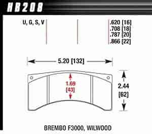 Disc Brake Pad DTC-70 w/0.787 Thickness