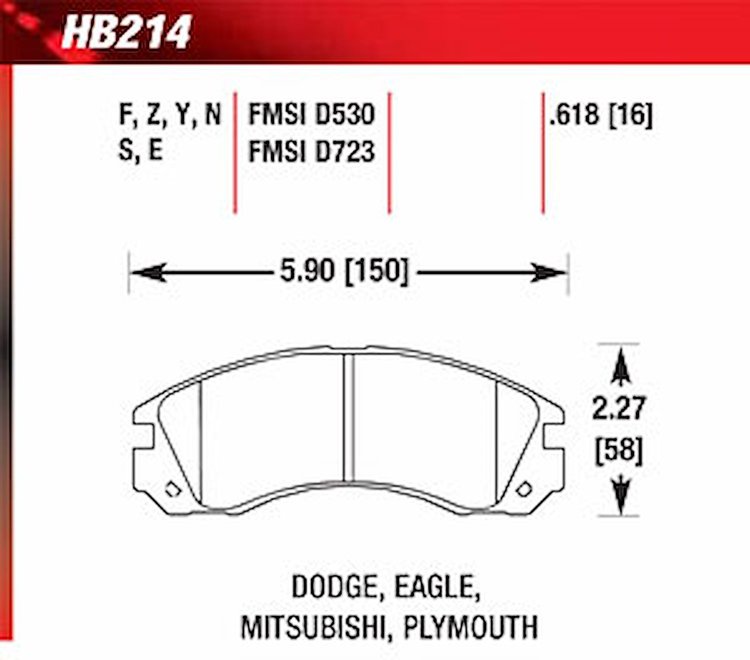 Blue 9012 Disk Brake Pads Dodge, Eagle, Mitsubishi, Plymouth