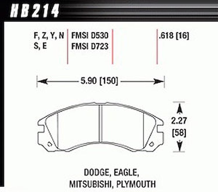 Disc Brake Pad HT-10 w/0.618 Thickness