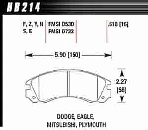 Disc Brake Pad LTS w/0.618 Thickness