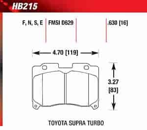 Blue 9012 Disk Brake Pads Toyota Supra Turbo