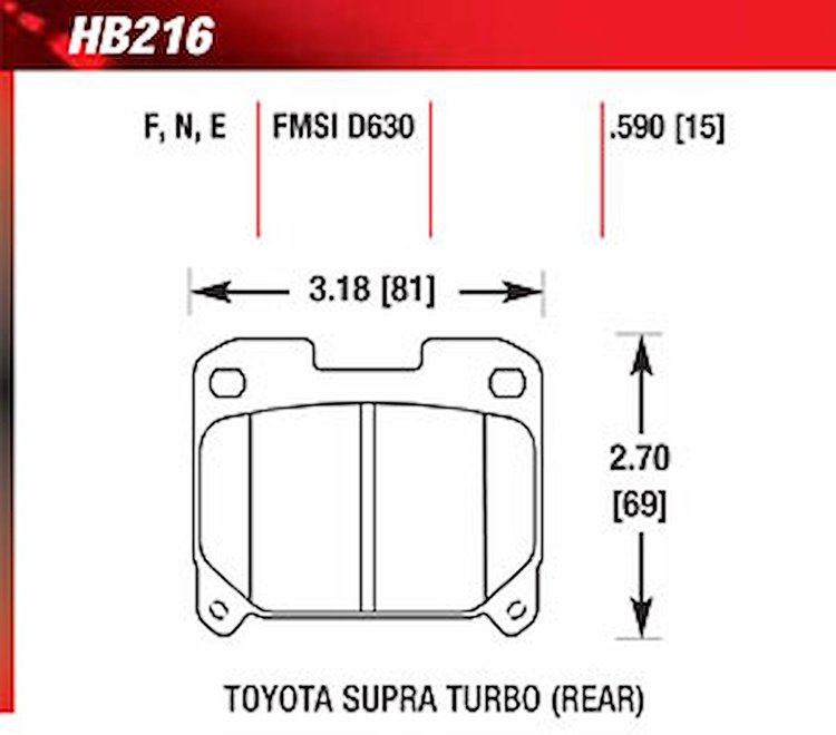 Blue 9012 Disk Brake Pads Toyota Supra Turbo