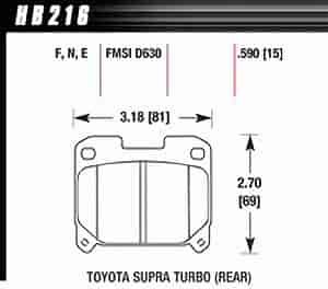HT-10 PADS Toyota Supra Turbo Rear