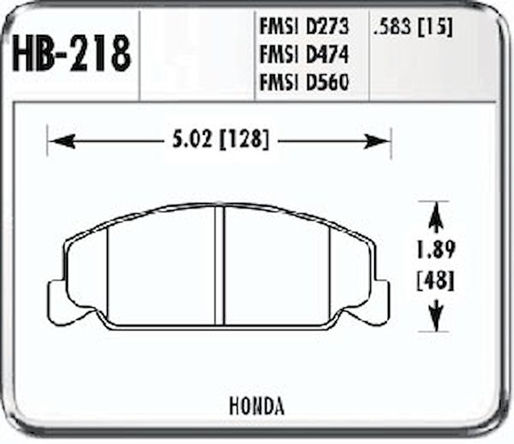 Disc Brake Pad Blue 9012 w/0.583 Thickness