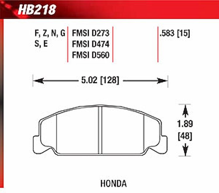 DTC-60 Disk Brake Pads Honda