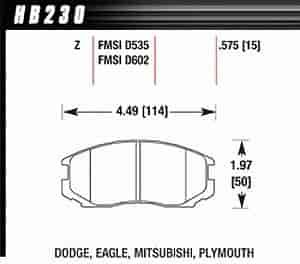Disc Brake Pad Performance Ceramic w/0.575 Thickness