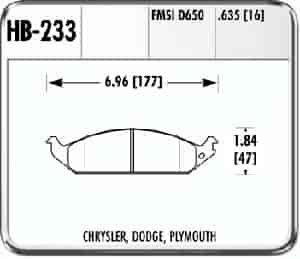 Performance Brake CHRYSLER DODGE PLYMOUTH