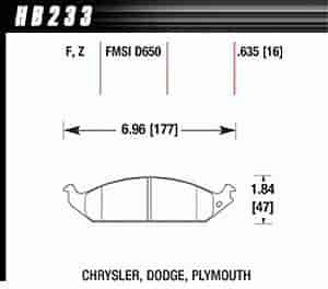 Disc Brake Pad Performance Ceramic w/0.635 Thickness