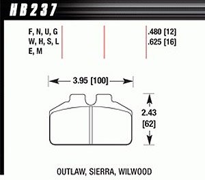 MT-4 PADS Wilwood BB AP Racing Outlaw