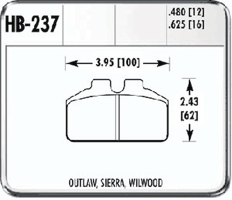 Dynalite Bridge-bolt Narrow Style Calipers .480" thickness