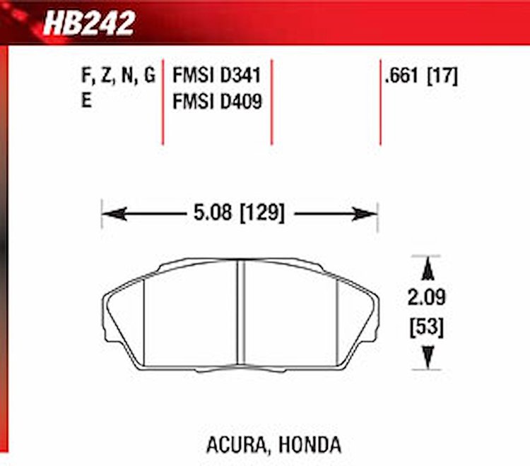 DTC-60 Disk Brake Pads Honda