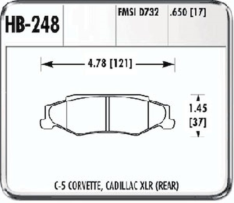 HPS Performance Brake Pads 1997-2000 Corvette
