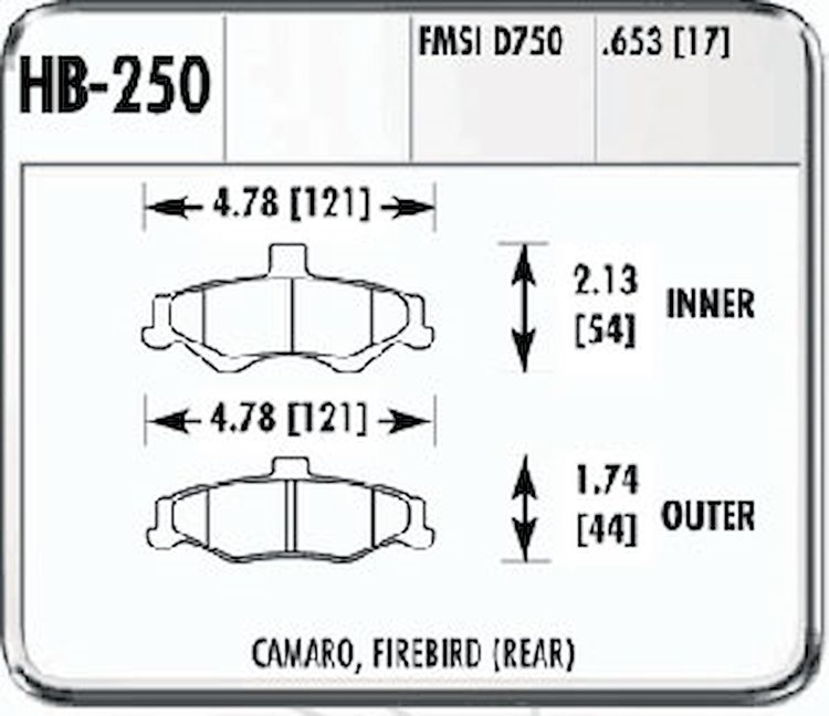 HP-Plus Performance Brake Pads 1998-2000 Camaro/Firebird