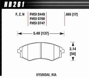 Disc Brake Pad HP Plus w/0.665 Thickness