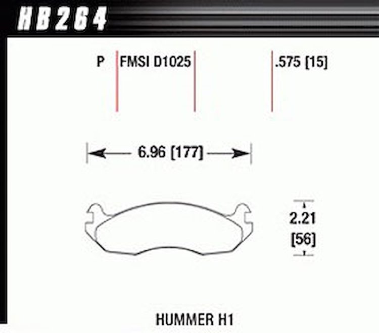 Disc Brake Pad SuperDuty w/0.575 Thickness