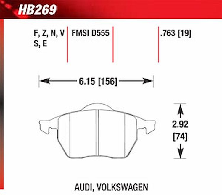 Blue 9012 Disk Brake Pads Audi, Volkswagen