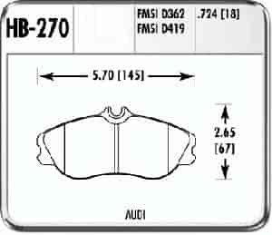 Hawk Performance Brakes Street Compound. Fits: 1993-95 90
