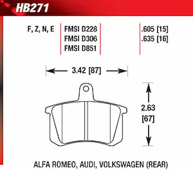 Blue 9012 Disk Brake Pads Alfa Romeo, Audi, Volkswagen