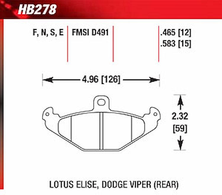 Blue 9012 Disk Brake Pads Dodge Monaco, Viper, Eagle Premier, Lotus Elise