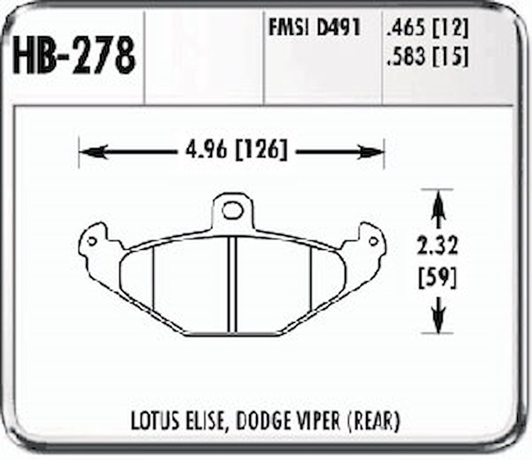 Performance Brake HPS PAD D491 VIPER (R)