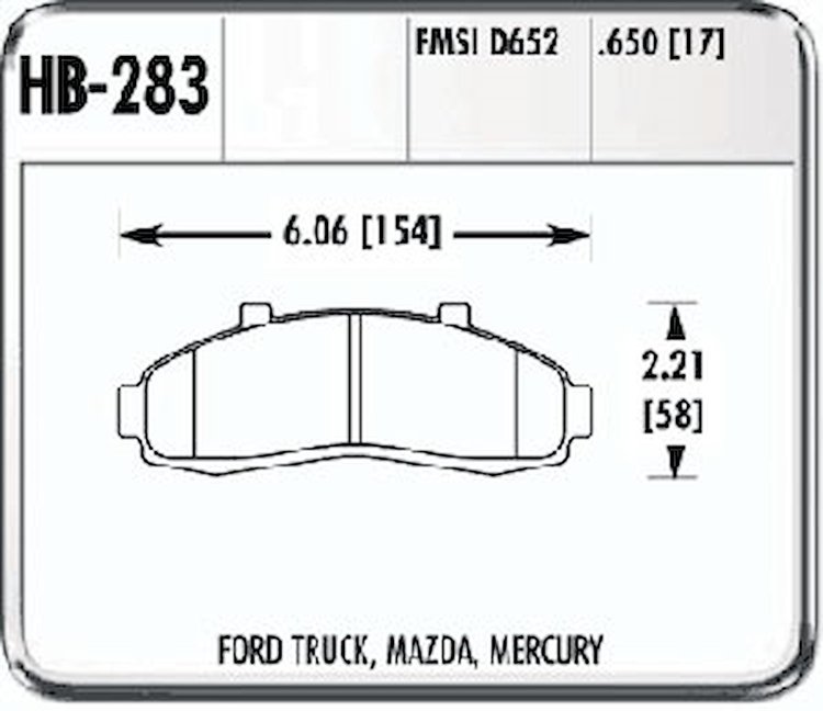 HPS Performance Brake Pads 1995-97 Mazda B2300 Pickup