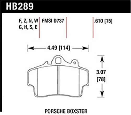 Disc Brake Pad DTC-05 w/0.610 Thickness
