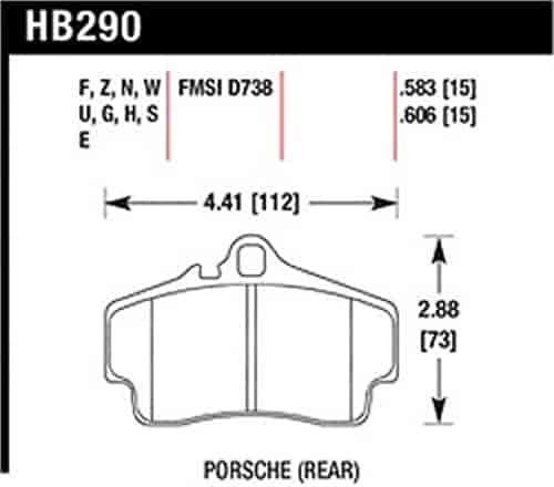 Disc Brake Pad DTC-05 w/0.606 Thickness