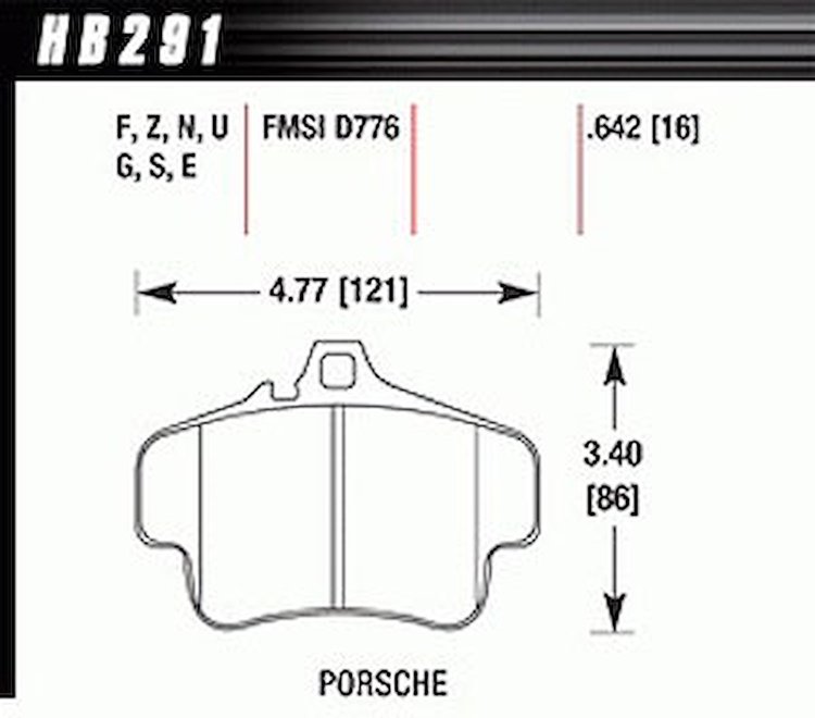Disc Brake Pad HT-10 w/0.642 Thickness