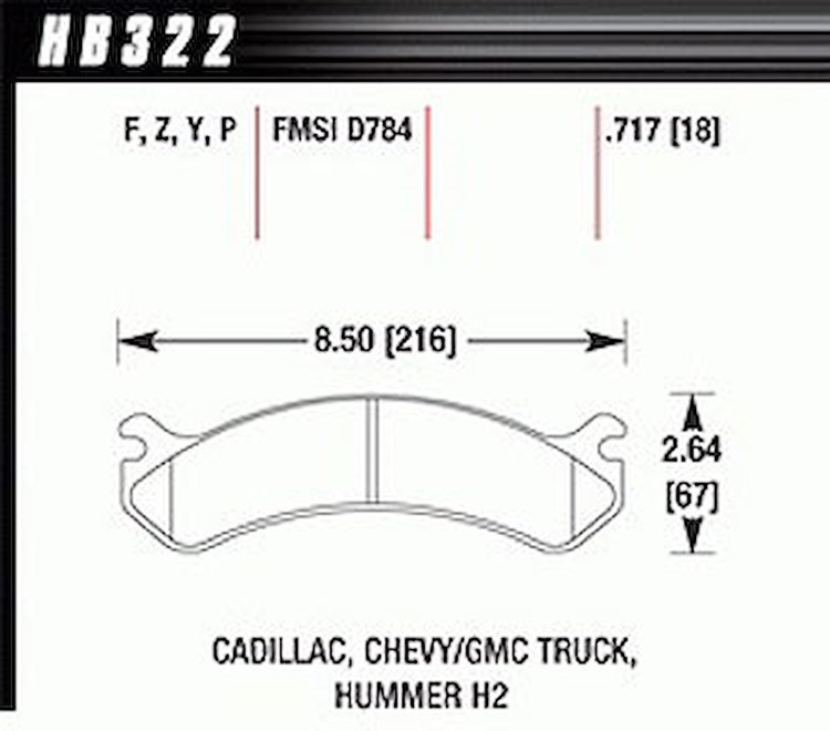 Ceramic Brake Pads 1992-2009 Cadillac, Chevy, GMC, Hummer