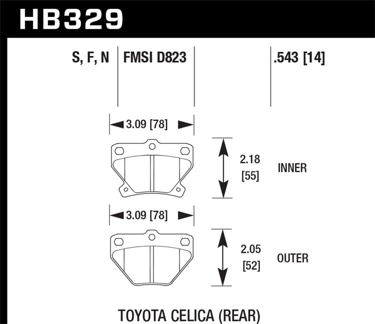 HP PLUS BRAKE PADS