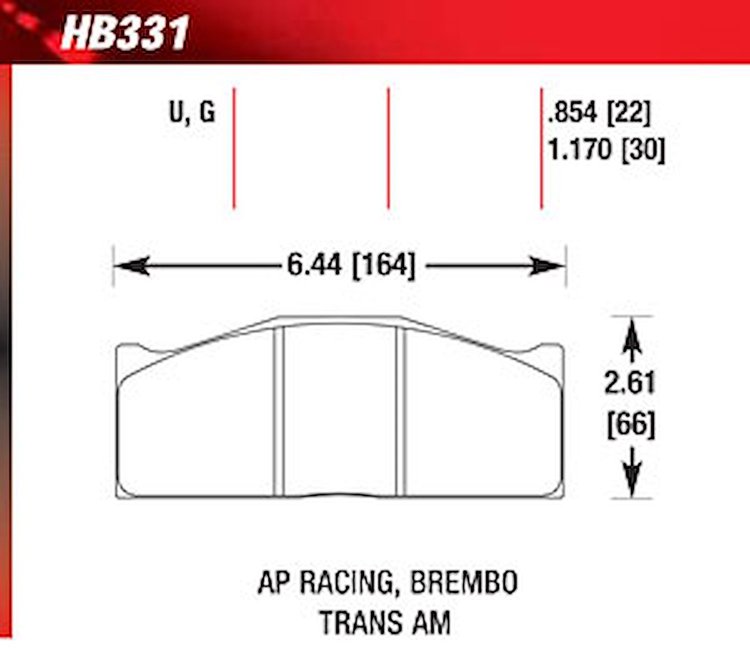 DTC-60 Disk Brake Pads AP Racing, Brembo, Trans-Am