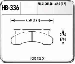 HPS Performance Brake Pads 1991 Ford E-250 Econoline HD 4.9L